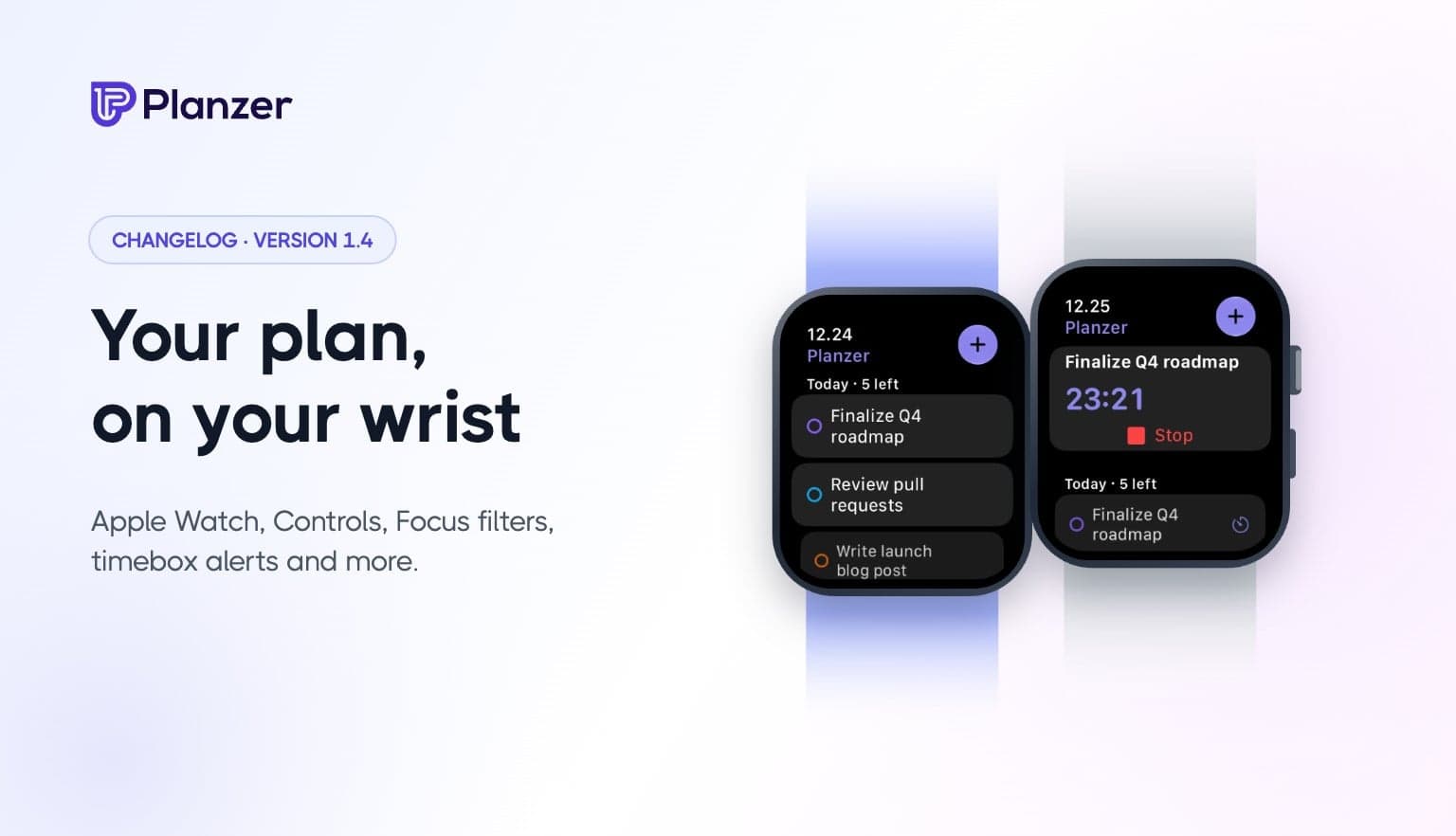 Planzer 1.4: Apple Watch and more ways to capture